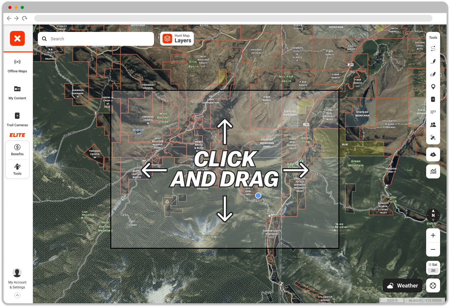 Click and Drag to Pan the Map Web Hunt.png