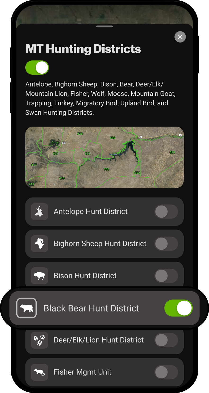 MT Hunting Districts Settings Bear District On.png