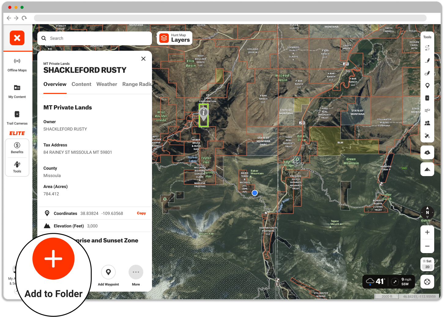 adding-a-private-property-to-a-folder-onx-hunt