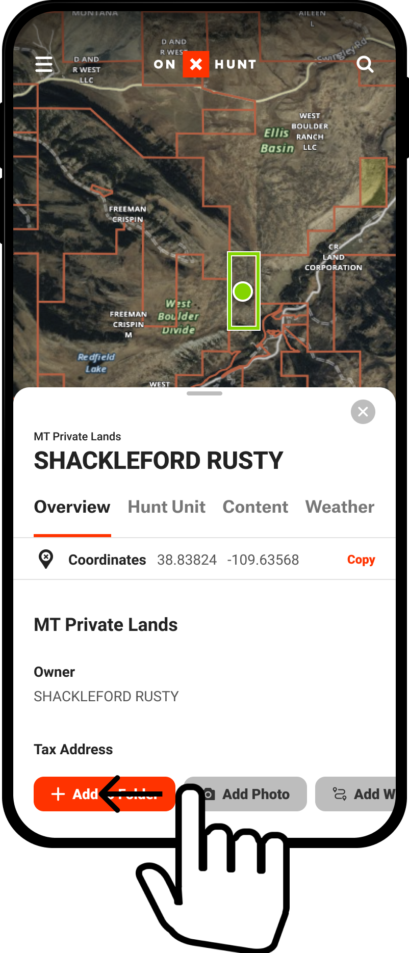 Swipe Left Bottom Buttons Map Query Private Land Hunt App.png