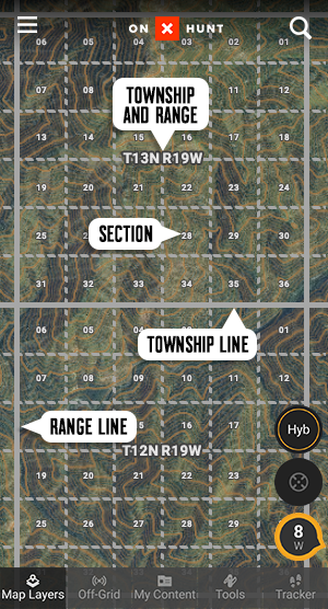 is the township and range system found anywhere today